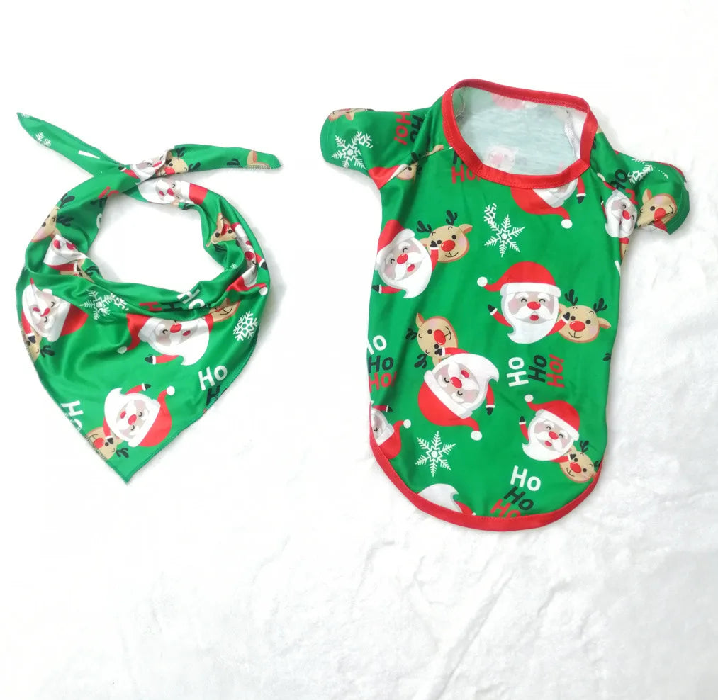 Family Christmas Pajama's Set Santa & Elk