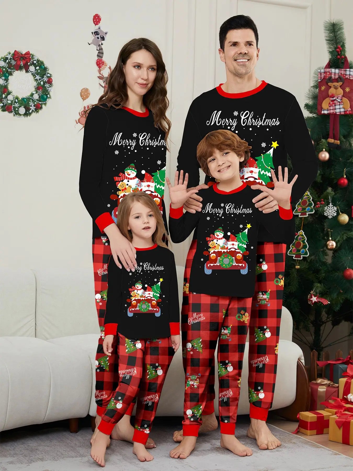 Matching Family Christmas Pajamas Set - Soft 2-Piece Sleepwear for Mom, Dad &amp; Kids, Limited Stock!