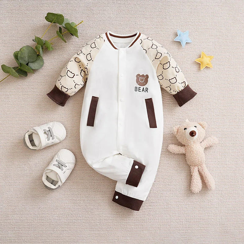 Newborn teddy bear jumpsuit baby outfit | See:Saw Kids