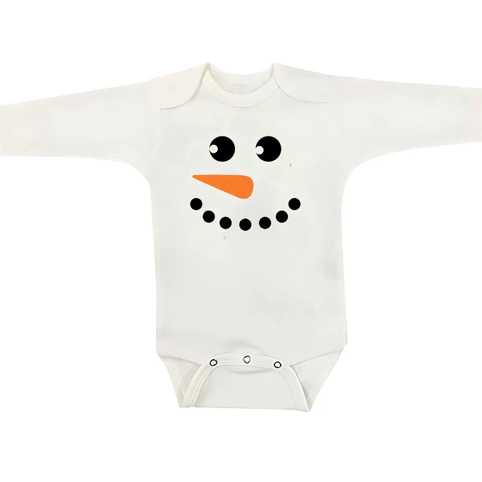 Matching Christmas Pajamas for Family - 2-Piece Cotton Snowman Tops & Plaid Pants Set for Moms, Kids & Couples
