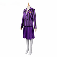 Load image into Gallery viewer, Wednesday - Enid Cosplay Costume Purple Striped School Uniform