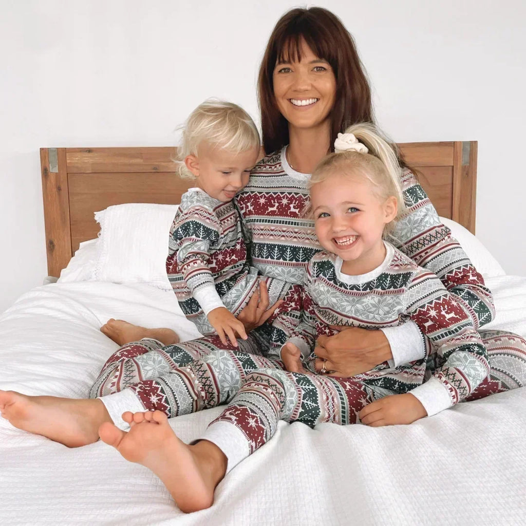 Matching Family Christmas Pajamas Set - Soft 2-Piece All Over Print Sleepwear for Mom, Dad & Kids - Limited Stock!