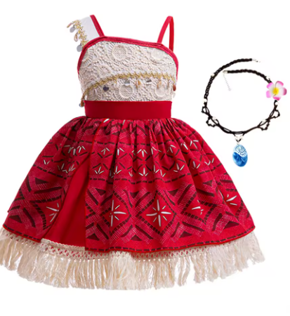 Girls Movie Moana 2 Dress Halloween Party Adventure Costume