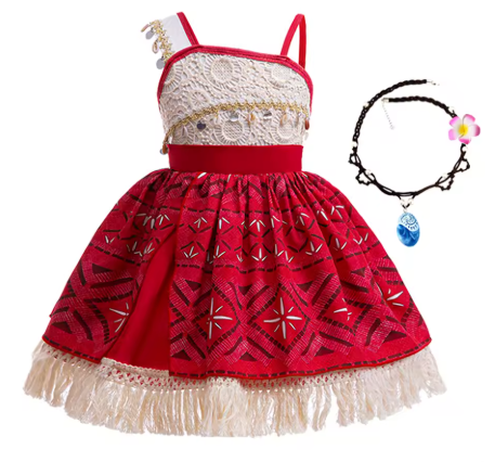 Girls Movie Moana 2 Dress Halloween Party Adventure Costume