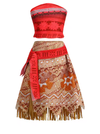 Girls Movie Moana 2 Dress Halloween Party Adventure Costume