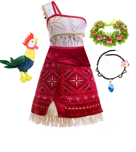 Girls Movie Moana 2 Dress Halloween Party Adventure Costume
