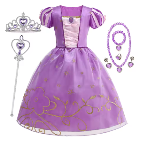 Disney Princess Snow White Belle Girls Fancy Dress Costume Age 2-10