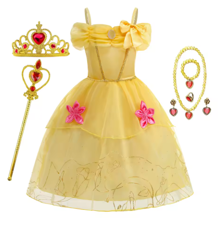 Disney Princess Snow White Belle Girls Fancy Dress Costume Age 2-10