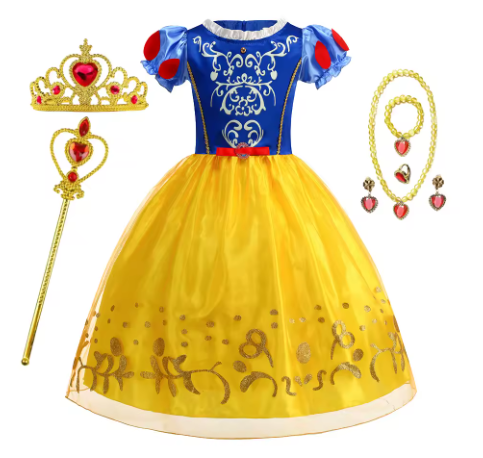 Disney Princess Snow White Belle Girls Fancy Dress Costume Age 2-10