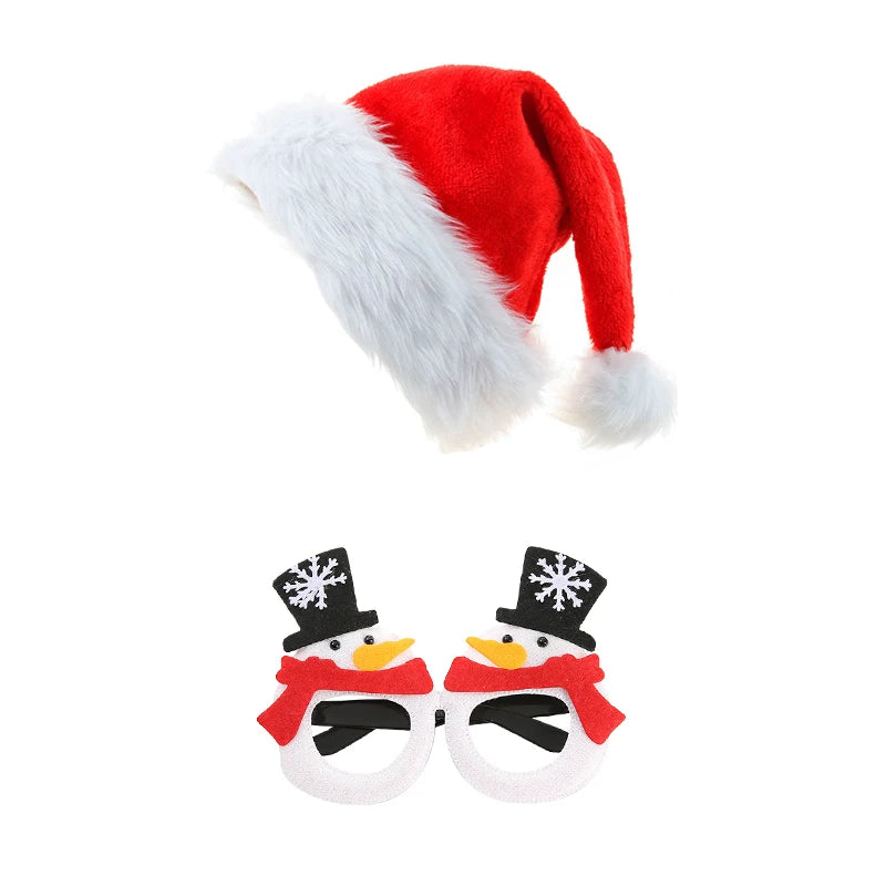 Matching Christmas Pajamas for Family - 2-Piece Cotton Snowman Tops & Plaid Pants Set for Moms, Kids & Couples