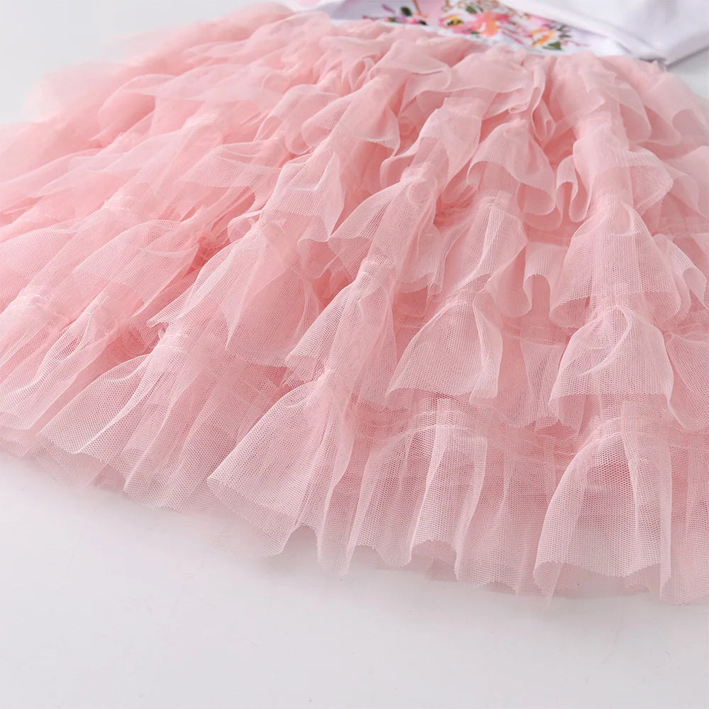 Girls Rabbit Cartoon Dress Kids