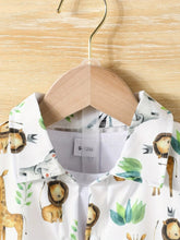 Load image into Gallery viewer, Animal Print Short Sleeve Shorts set