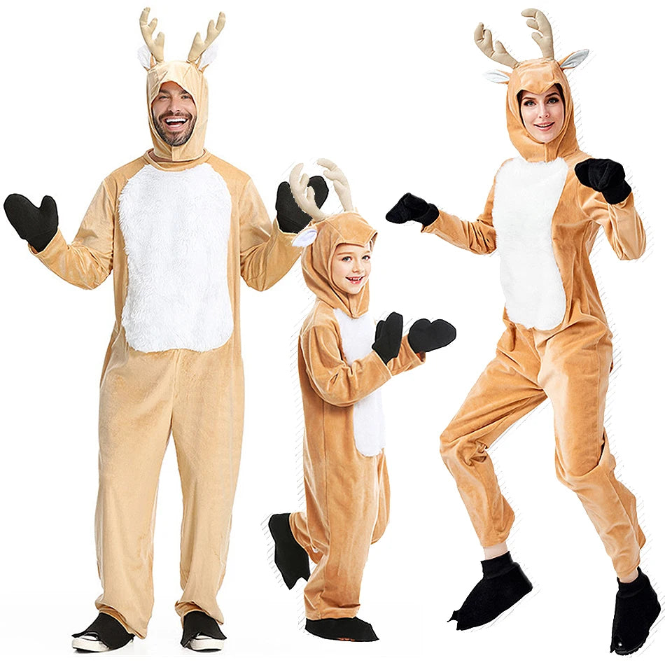 Parent-child Christmas reindeer matching performance costume | See:Saw Kids
