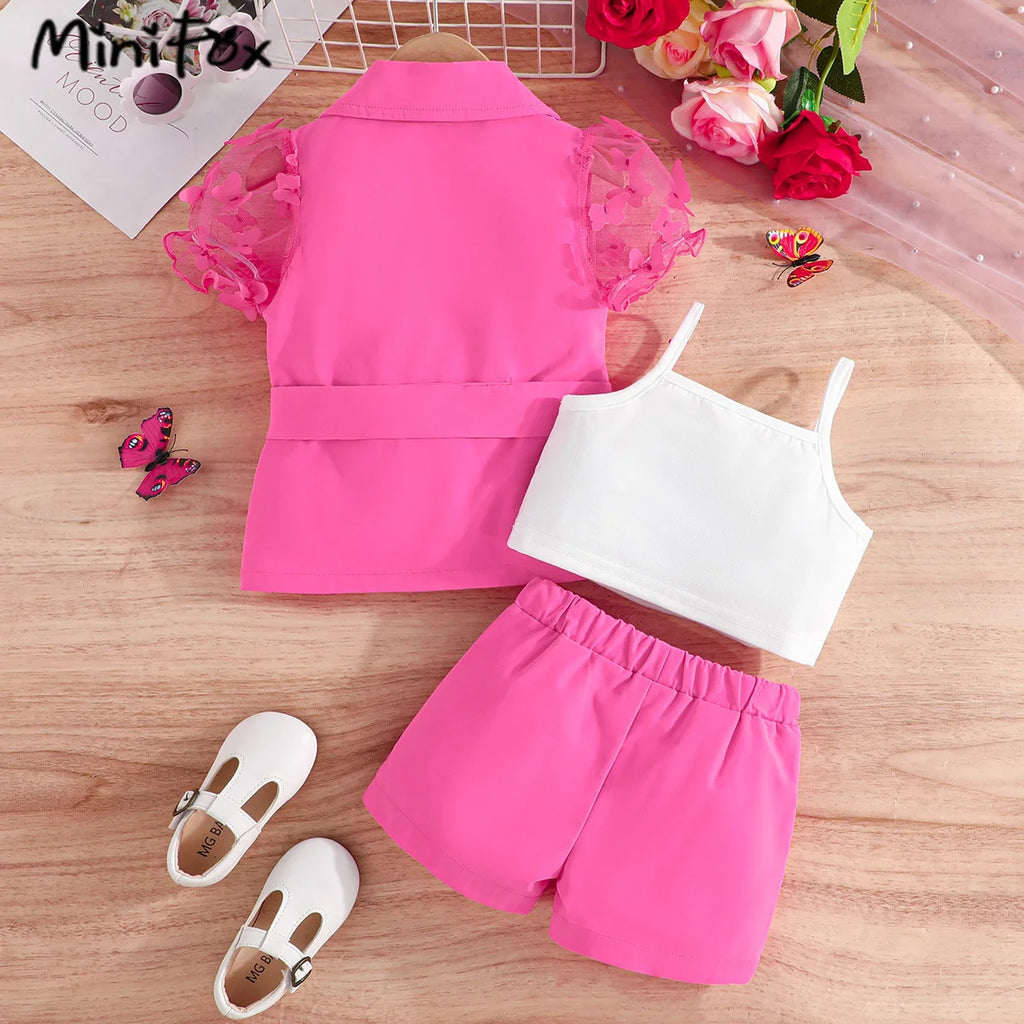 Kids Clothes Girls Blazer &Shorts Sets