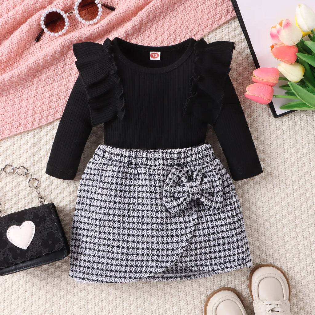 Toddler formal plaid and frills outfit for girls | See:Saw Kids