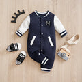 Newborn baby baseball cotton long sleeve onesie | See:Saw Kids