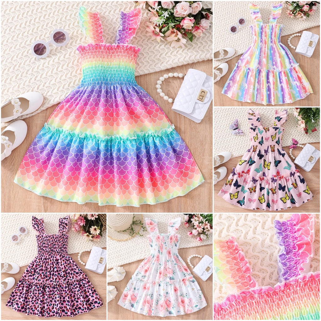 Mermaid butterfly rainbow birthday party dress for girls | See:Saw Kids