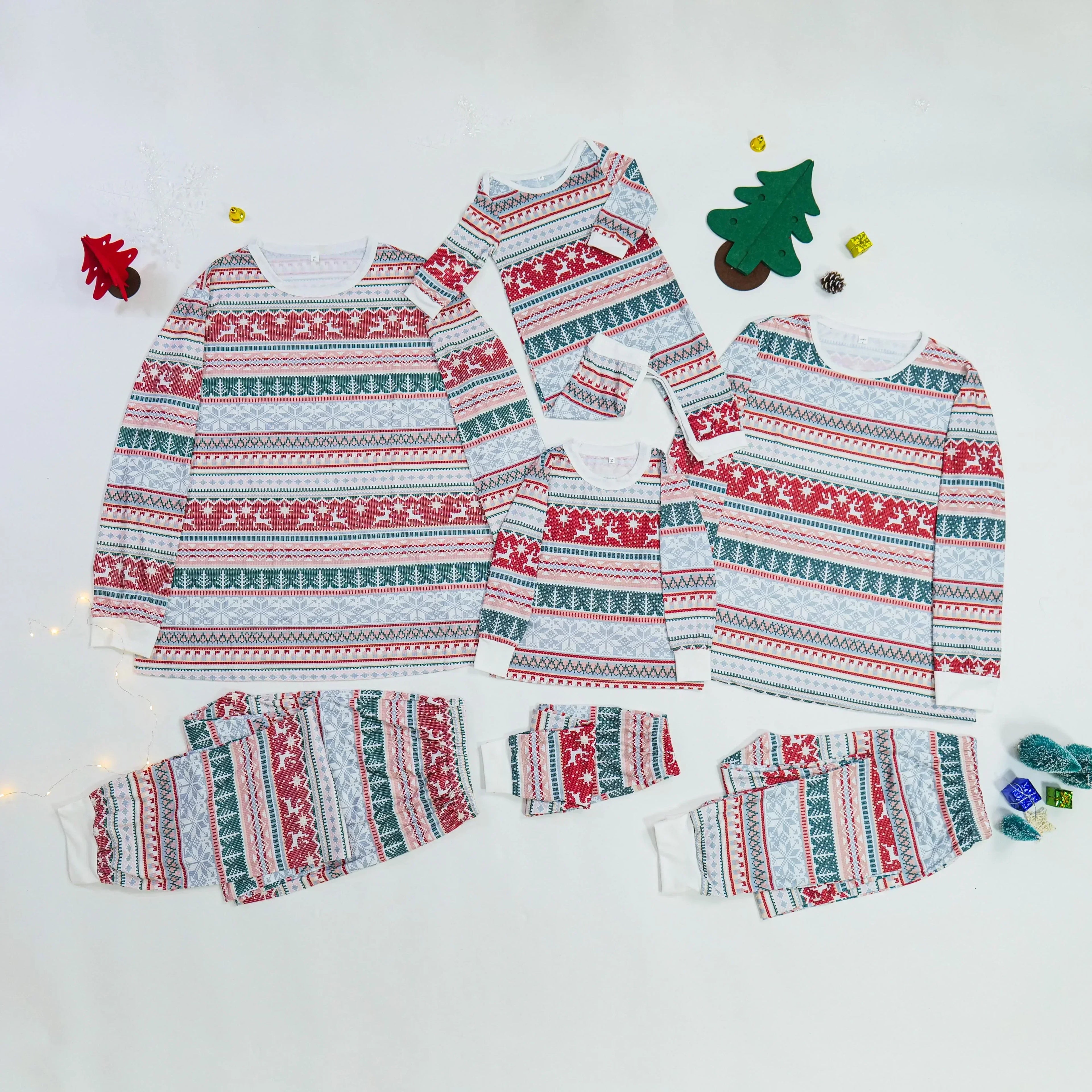 Matching Family Christmas Pajamas Set - Soft 2-Piece All Over Print Sleepwear for Mom, Dad & Kids - Limited Stock!