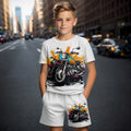 Kids bike summer short sleeve t-shirt and shorts set | See:Saw Kids