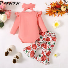 Load image into Gallery viewer, Cutest Halloween Pink Pumpkin Romper