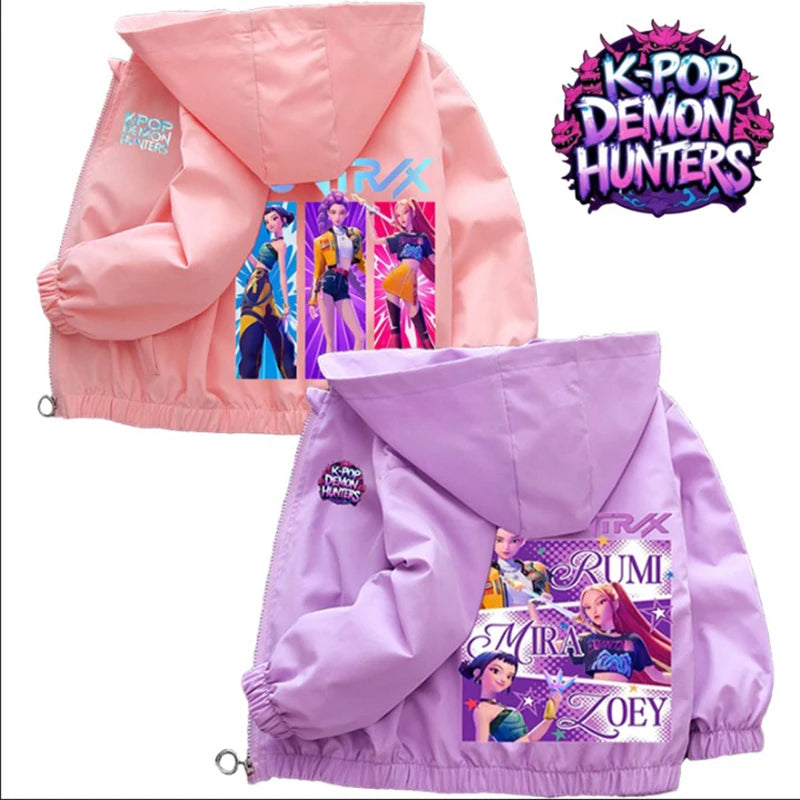 K-Pop demon hunters waterproof jacket for girls | See:Saw Kids