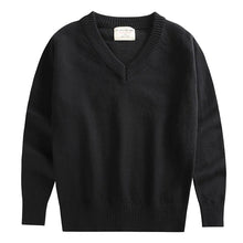 Load image into Gallery viewer, Children V-neck Solid Knit Sweater Boys Girls Warm Long Slee