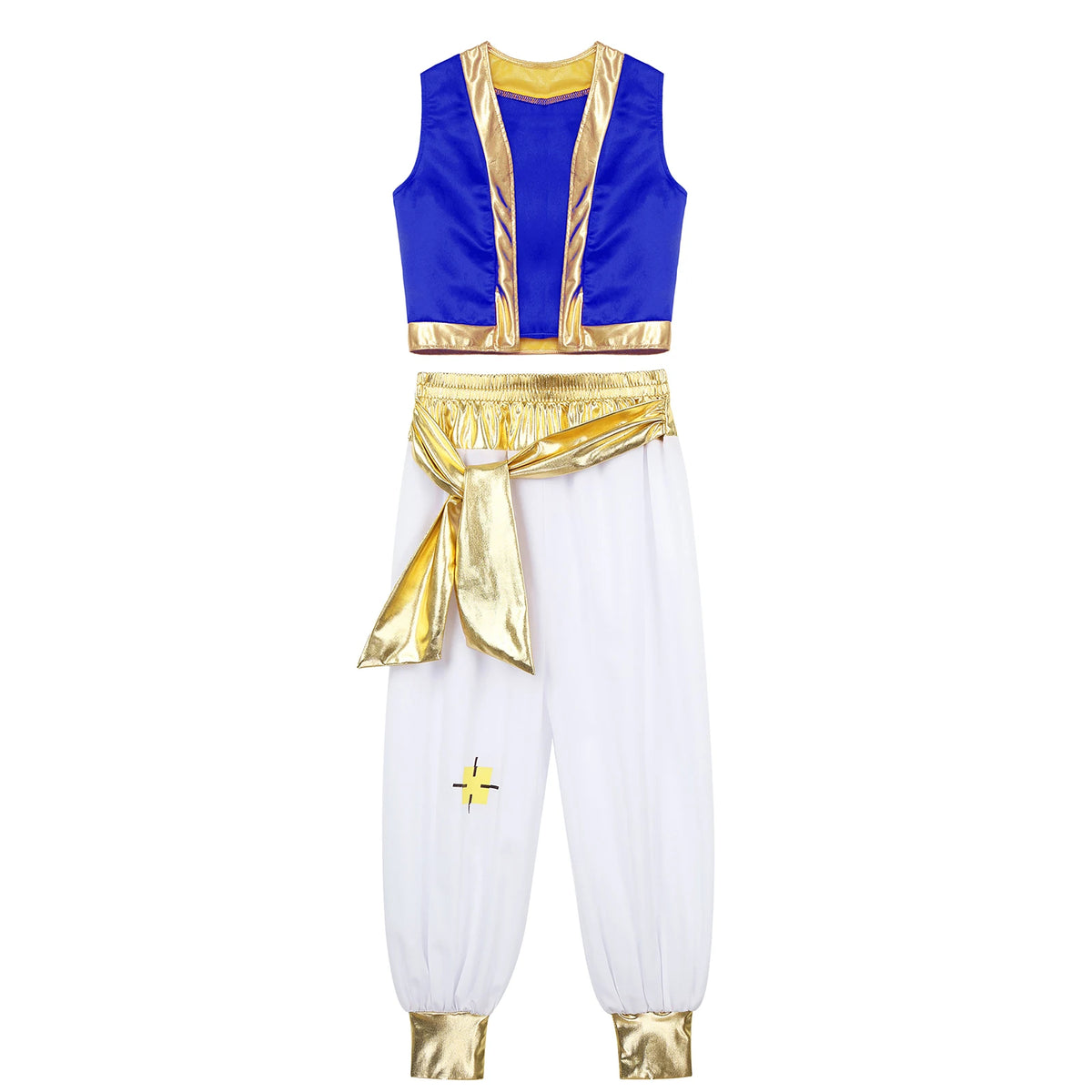 Boys Arabian Costume Arabian Prince Cosplay Dress Up Vest Wa