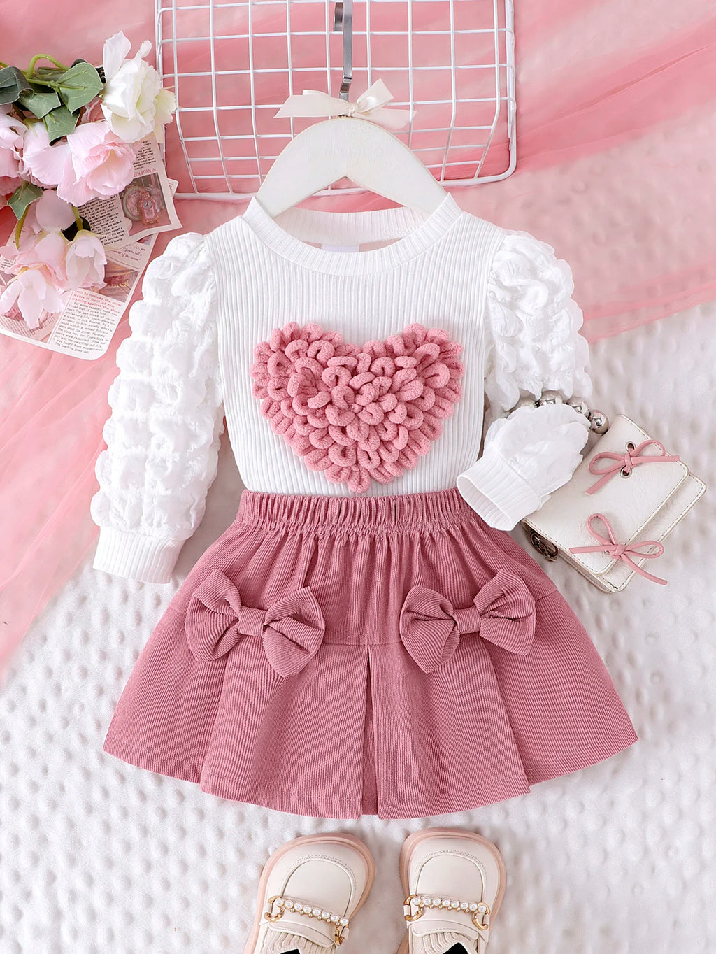 2PCS  Autumn New Style For Girls 1-3 Years Old, Comfortable