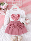 2PCS  Autumn New Style For Girls 1-3 Years Old, Comfortable