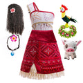 Girls Movie Moana 2 Dress Halloween Party Adventure Costume