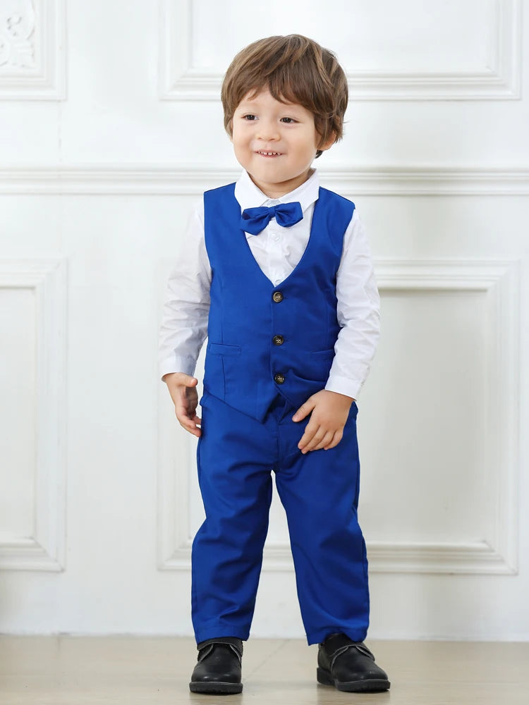Boys Formal Vest Suit Set – 6 Colours