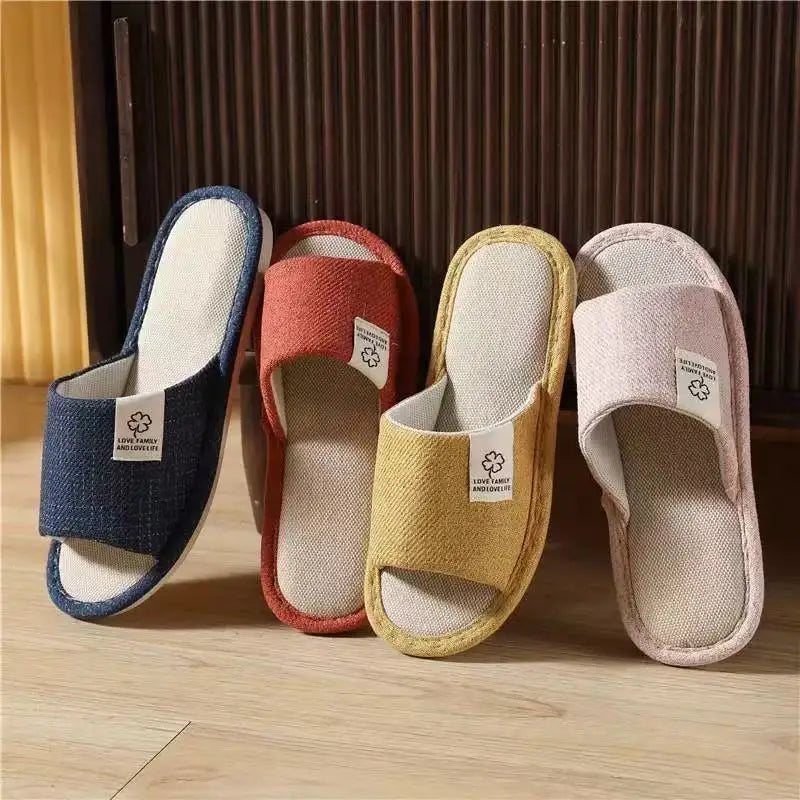 Home Linen Slippers For Men In Spring&Autumn Comfortable Bed