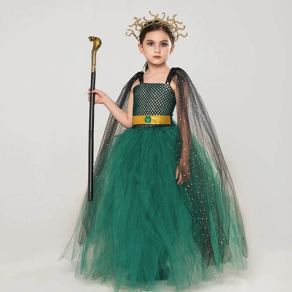 Girls Medusa Costume with Headpiece