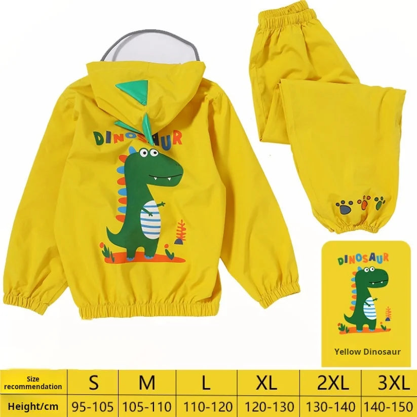 Children's raincoat and rain pants set kindergarten primary