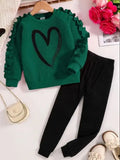 Spring and Autumn children fashion sports set girls sweater