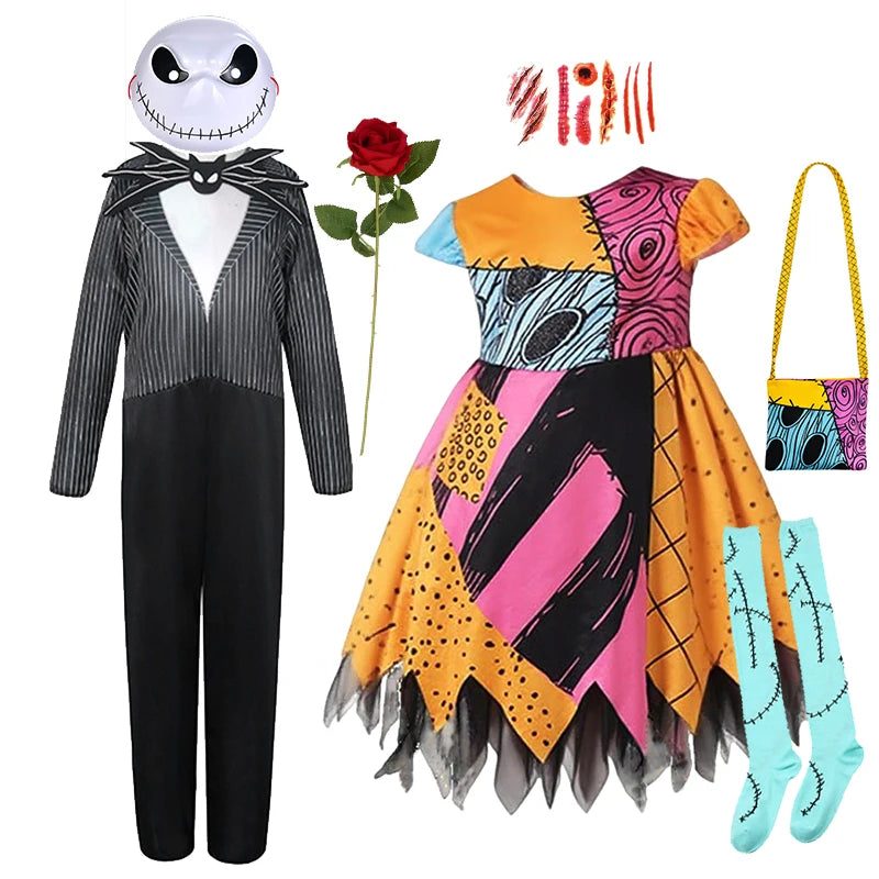 Jack & Sally Nightmare Costume Set
