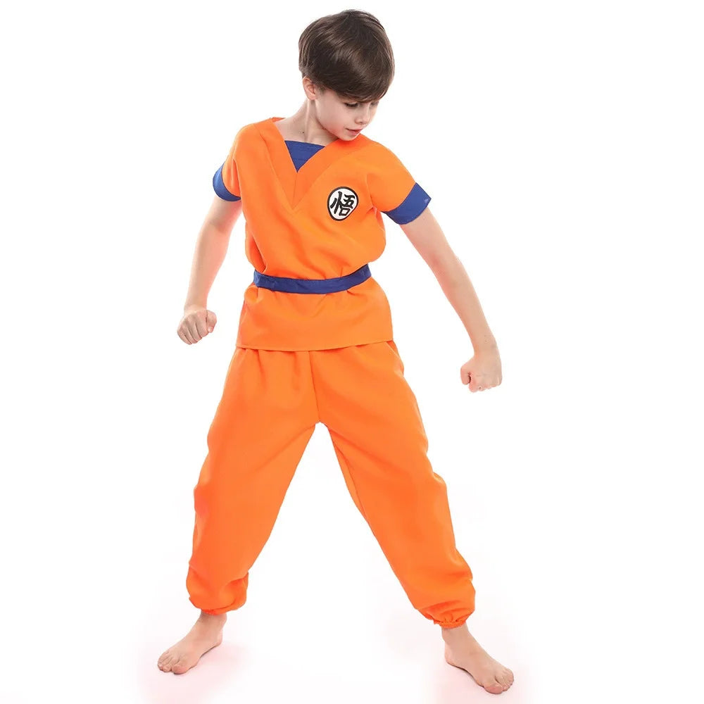 Goku Saiyan Warrior Costume with Wig