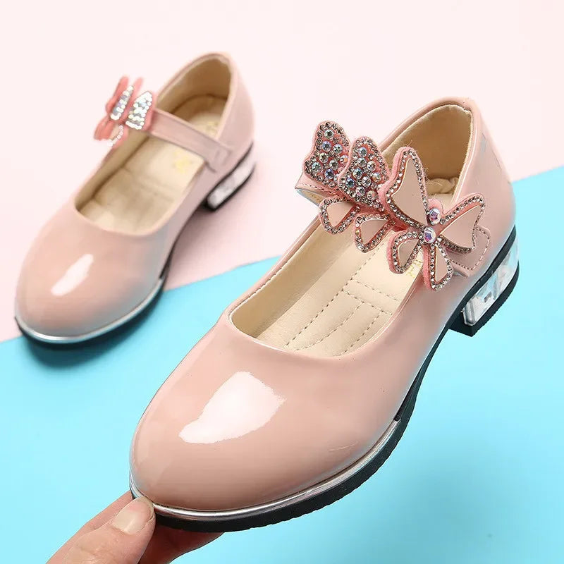 Girls Leather Shoes for Party Wedding Kids Performance Shoes