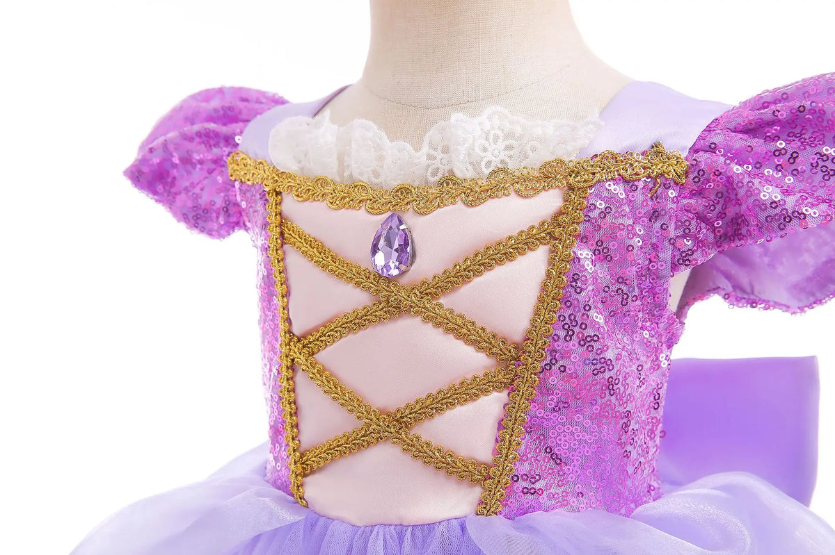 Summer Rapunzal Girl Princess Dress Cosplay Tangled Hallowee