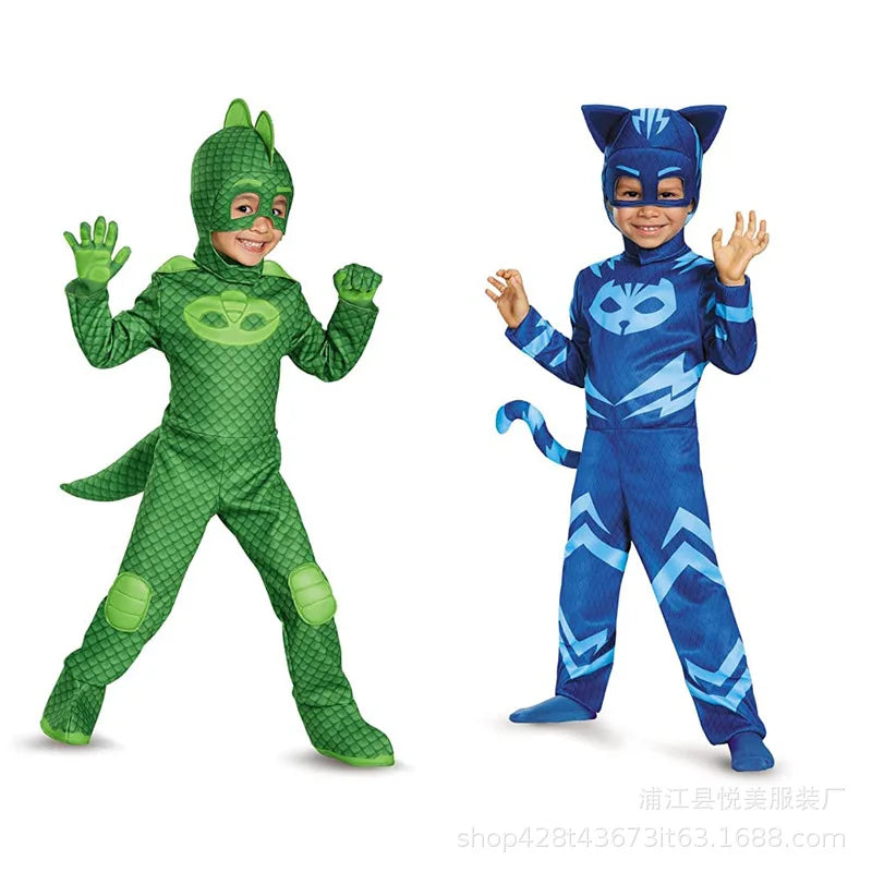 cosplay Blue Pajama Boys Girls Anime Hero Costume with Mask