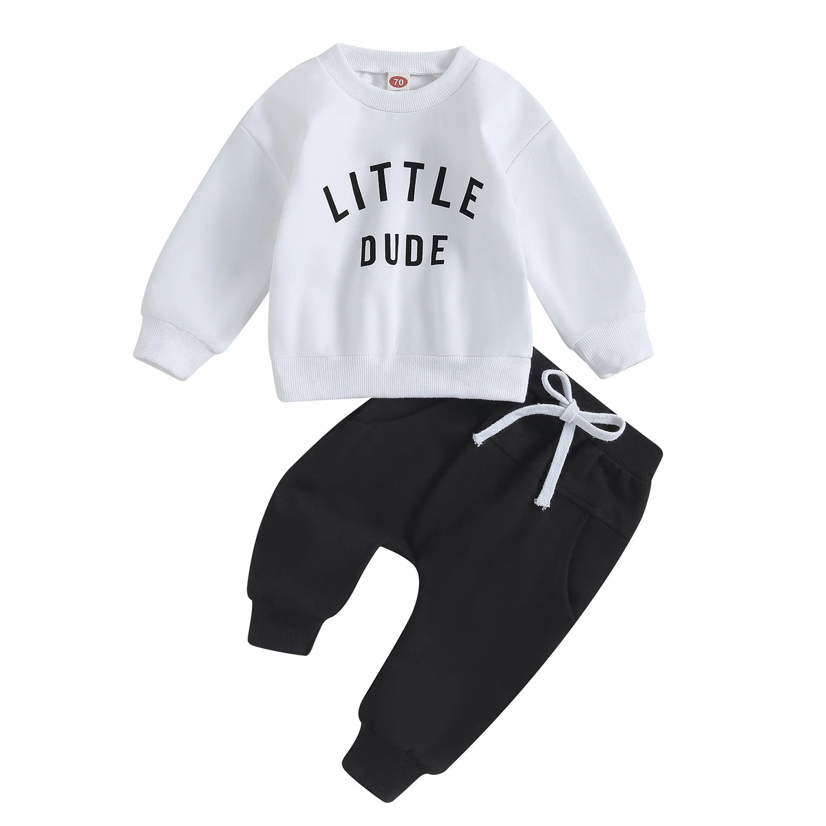 Letter Print Sweatshirt & Joggers Set