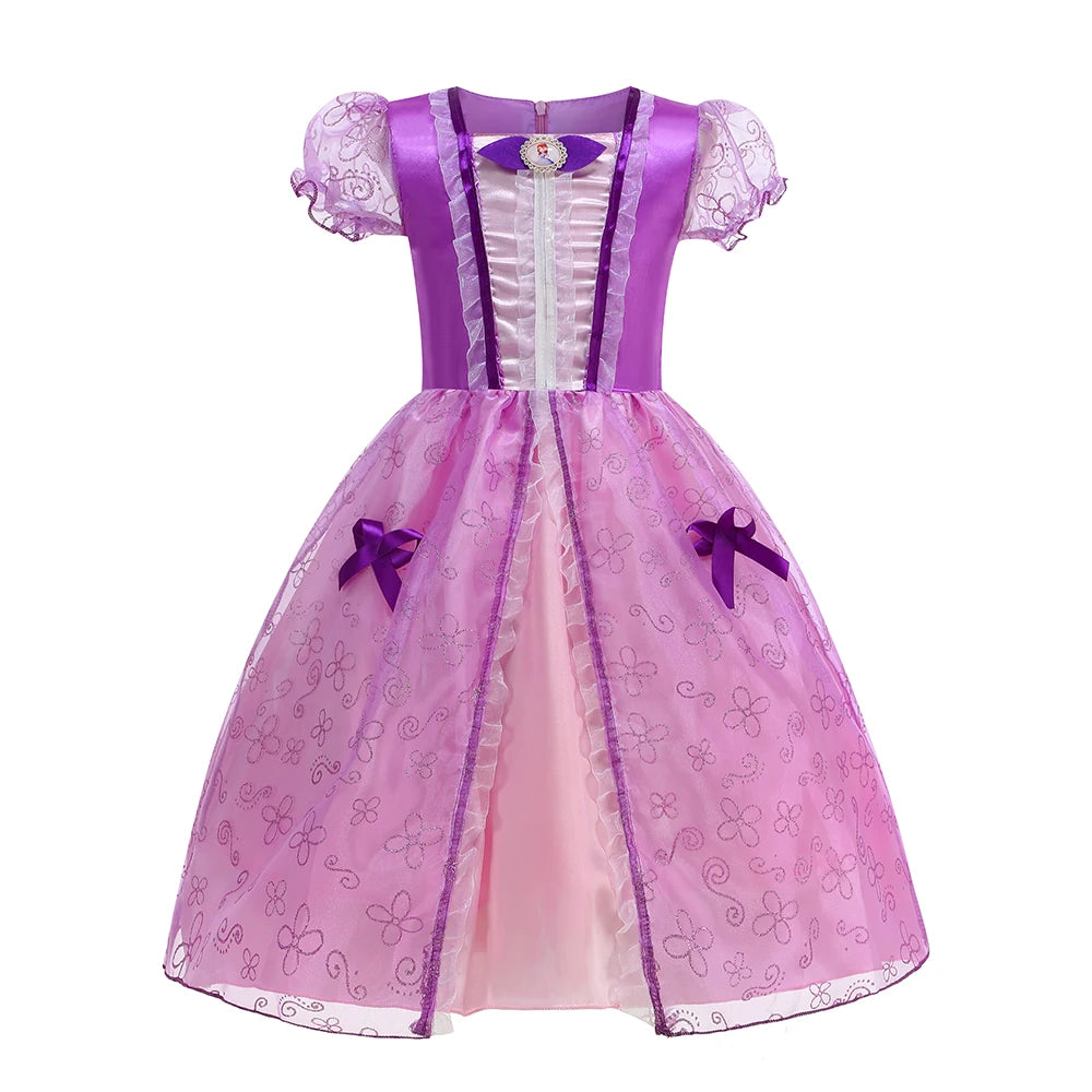Disney Snow White Princess Dress Girl Belle Cosplay Costume