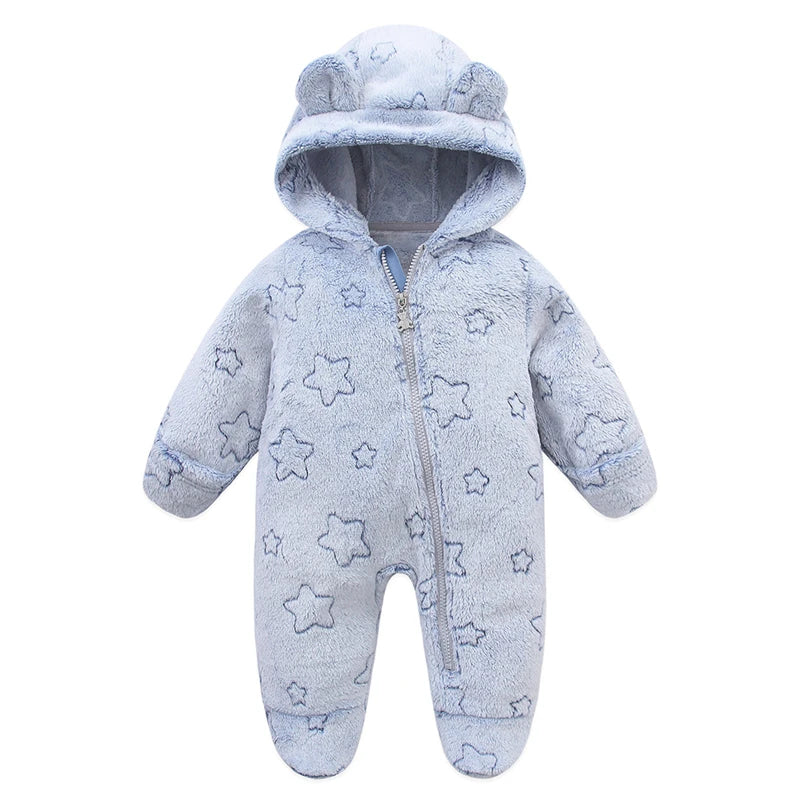 Cosy Flannel Baby Romper | Newborn–19M