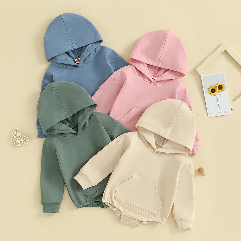 Cosy Hooded Baby Romper – Newborn to 2 Years