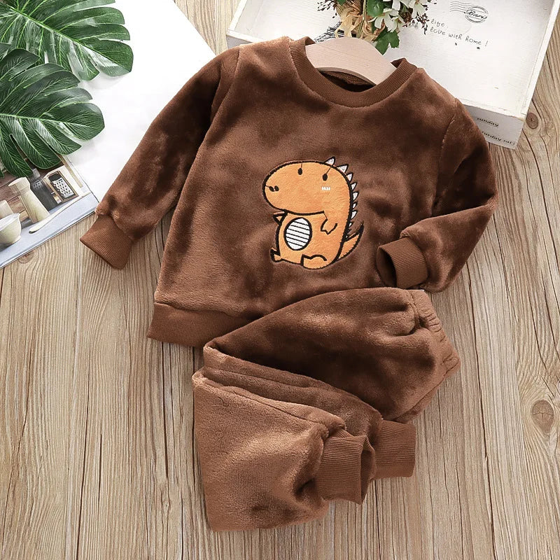 IYEAL Baby Boy Girl Clothes Pajamas Set Flannel Fleece Toddl