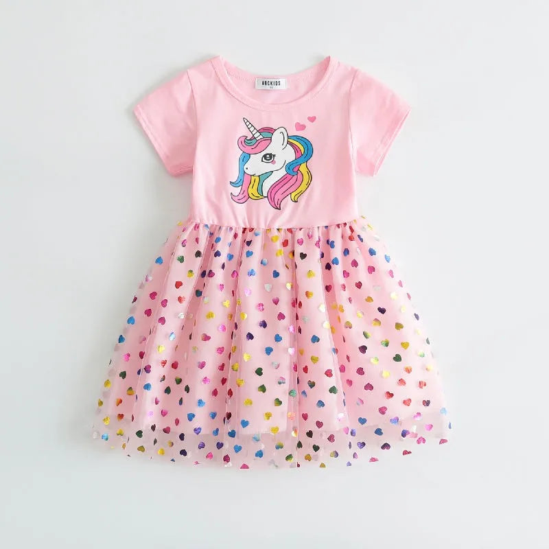 2026 Kids Clothes Summer Girls Dress Short sleeves Princess