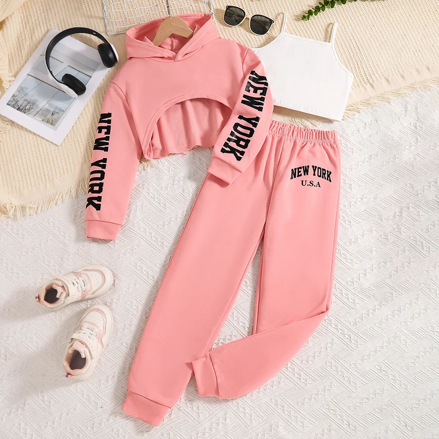 Children's clothing Spring and Autumn fashion girls' set let