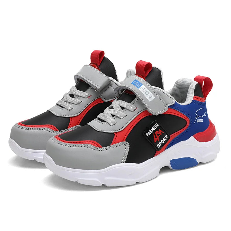 Boys' Leather Sports Shoes – Autumn/Winter