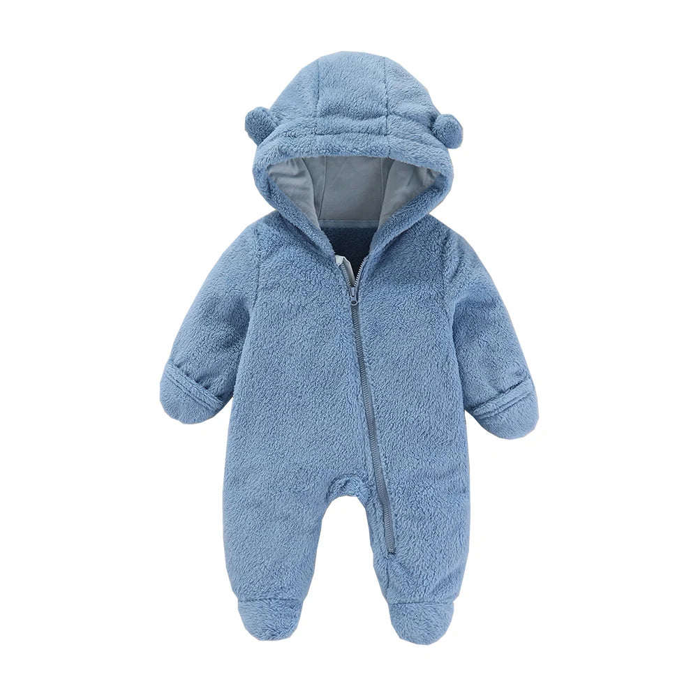 Cosy Flannel Baby Romper | Newborn–19M