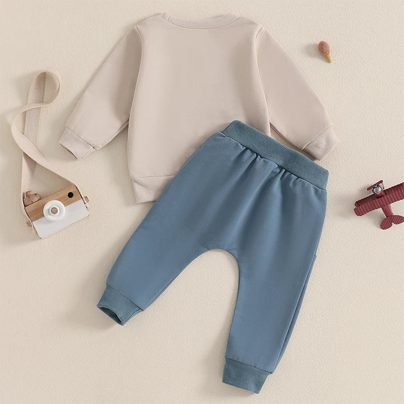 Embroidered Sweatshirt & Pants Set for Toddlers